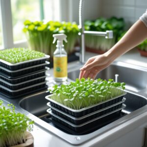 How to Reuse and Clean Microgreen Trays Safely Between Batches